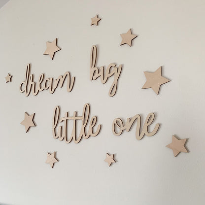 Dream Big Little One Wood Wall Decor | Cosy Little Nest