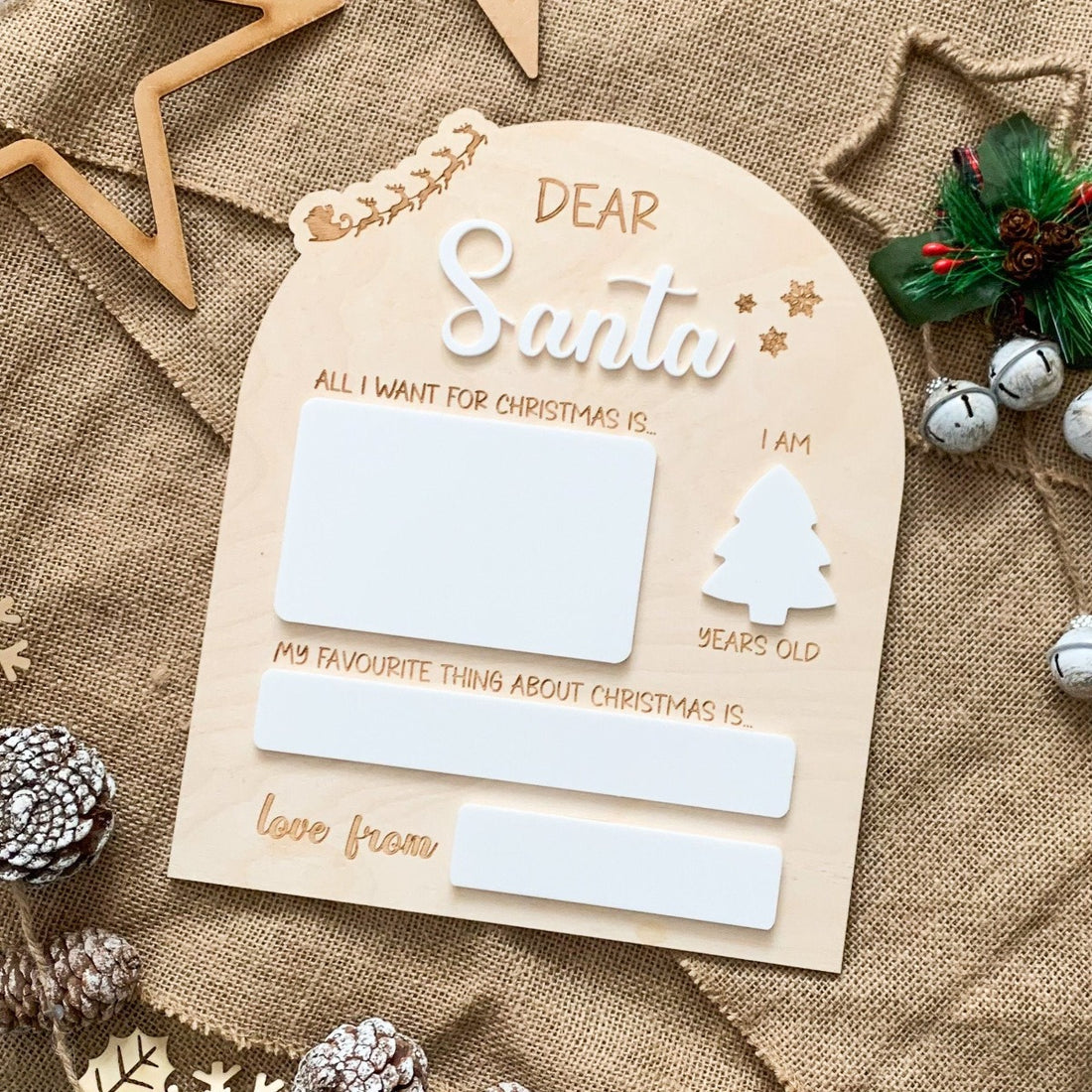 Dear Santa Whiteboard | Cosy Little Nest