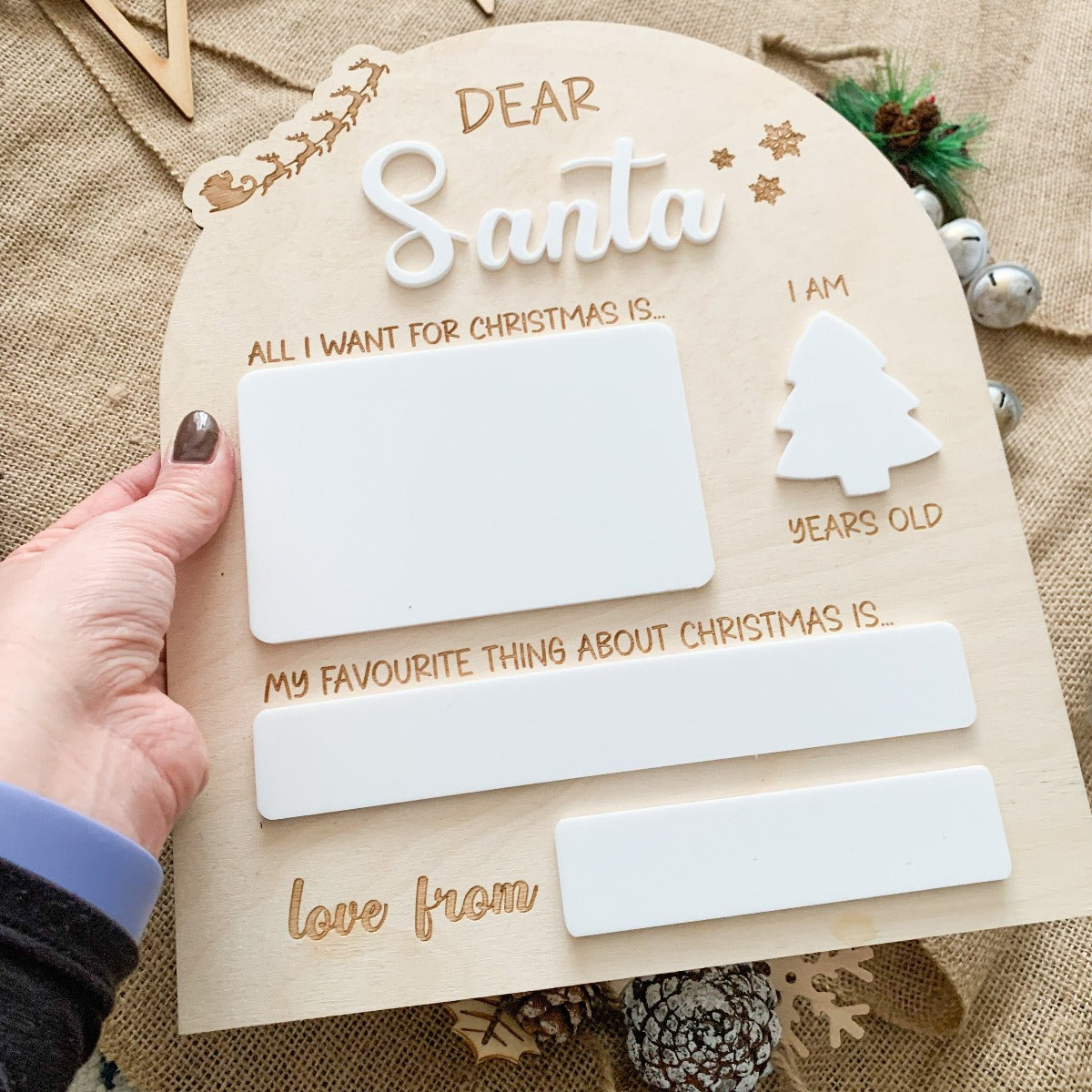 Dear Santa Whiteboard | Cosy Little Nest