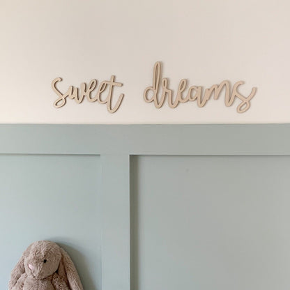 Sweet Dreams Wooden Wall Decor | Cosy Little Nest