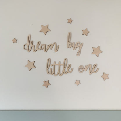 Dream Big Little One Wood Wall Decor | Cosy Little Nest