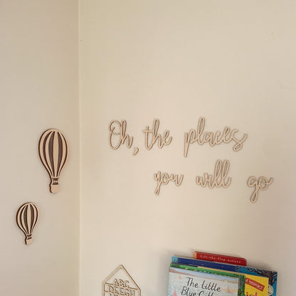 Oh The Places You Will Go Wall Decor | Cosy Little Nest