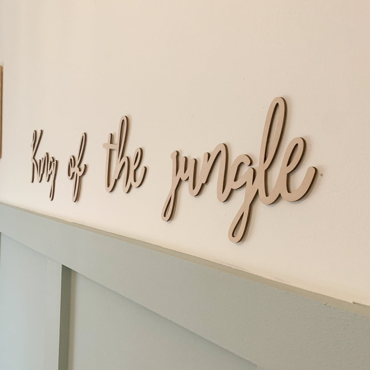 King of The Jungle Script Wall Decor | Cosy Little Nest