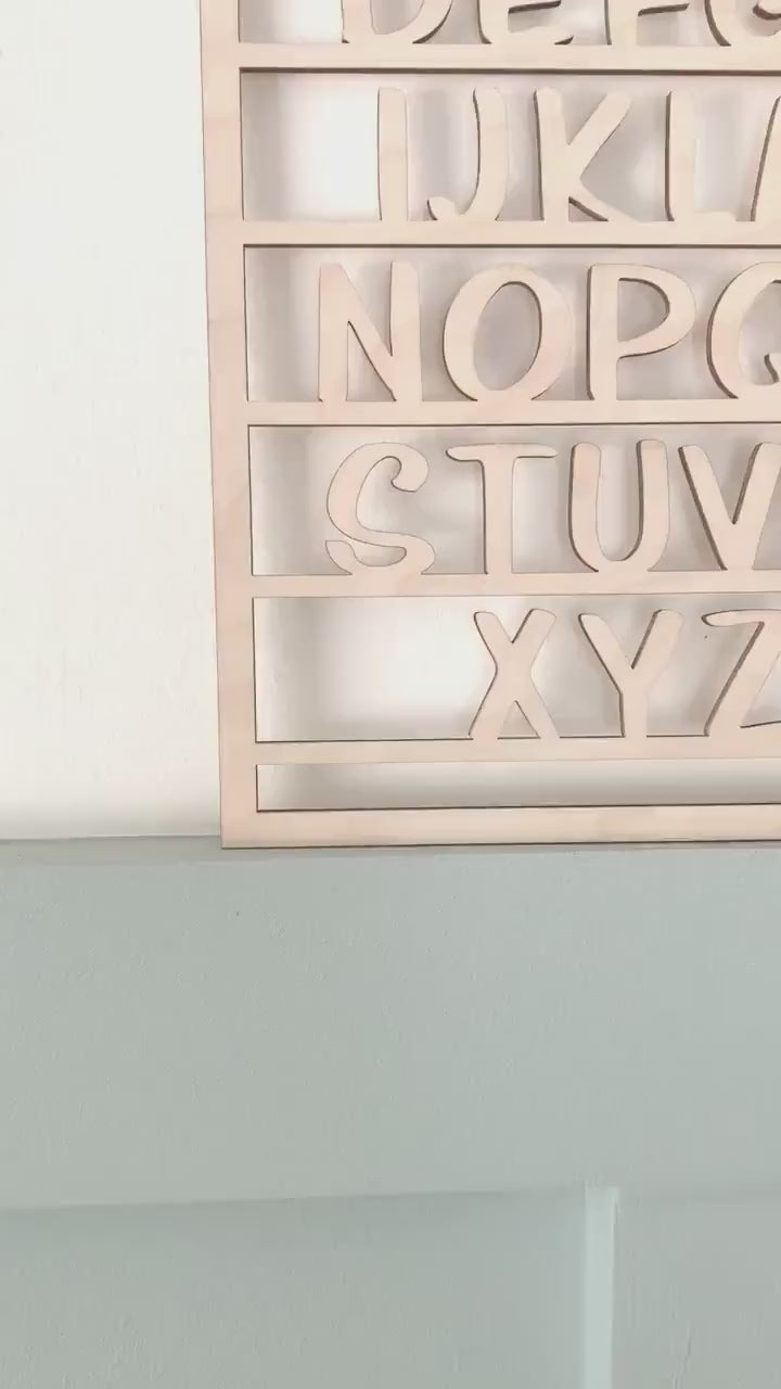 Wooden Alphabet Letters Sign | Cosy Little Nest