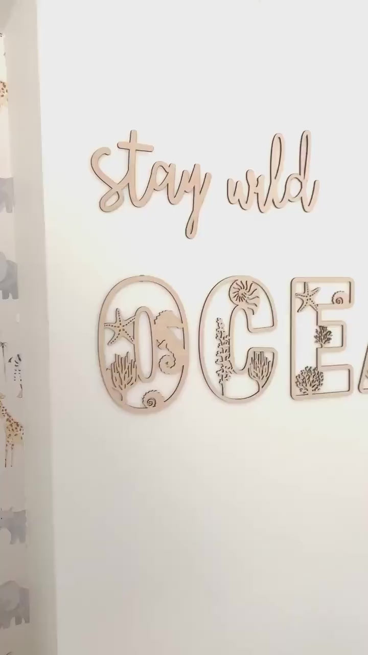 Stay Wild Ocean Child Wall Decor | Cosy Little Nest