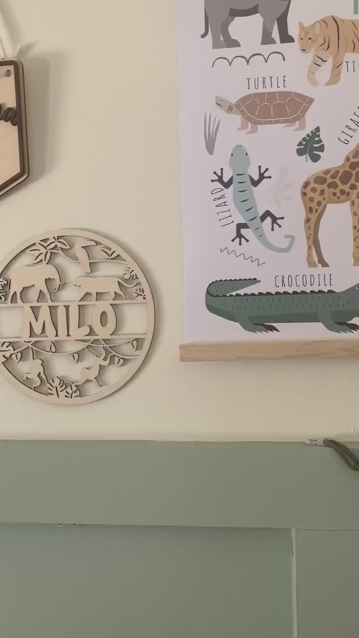 Safari Name Plaque | Cosy Little Nest